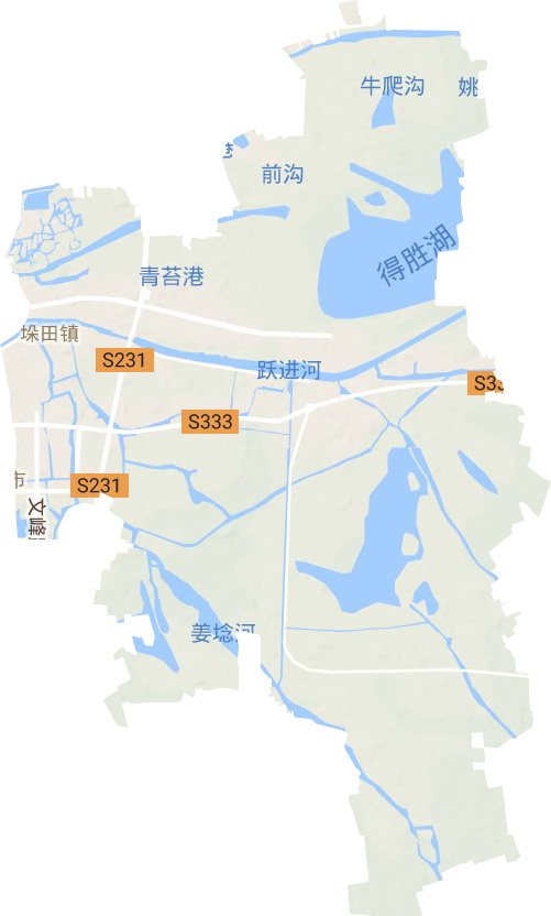 垛田鎮(zhèn)地形圖