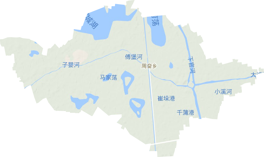 周奮鄉地形圖