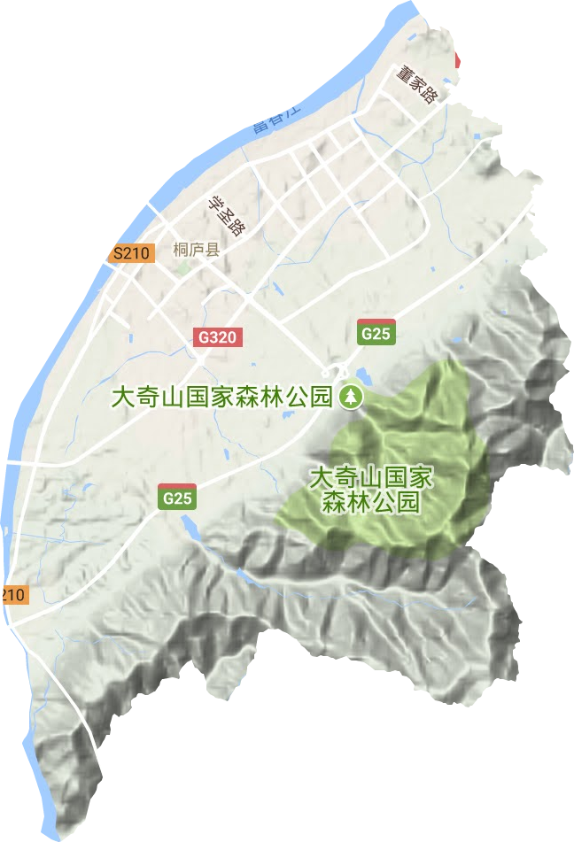 城南街道地形圖