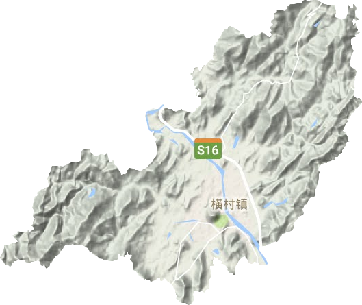 橫村鎮地形圖