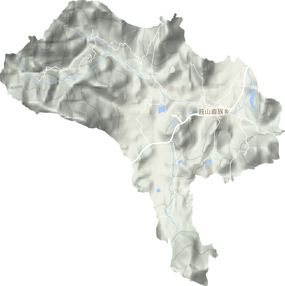莪山畬族鄉(xiāng)地形圖