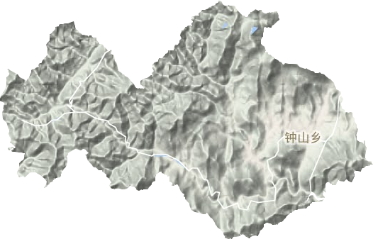 鐘山鄉(xiāng)地形圖
