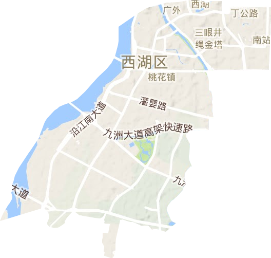 西湖區地形圖