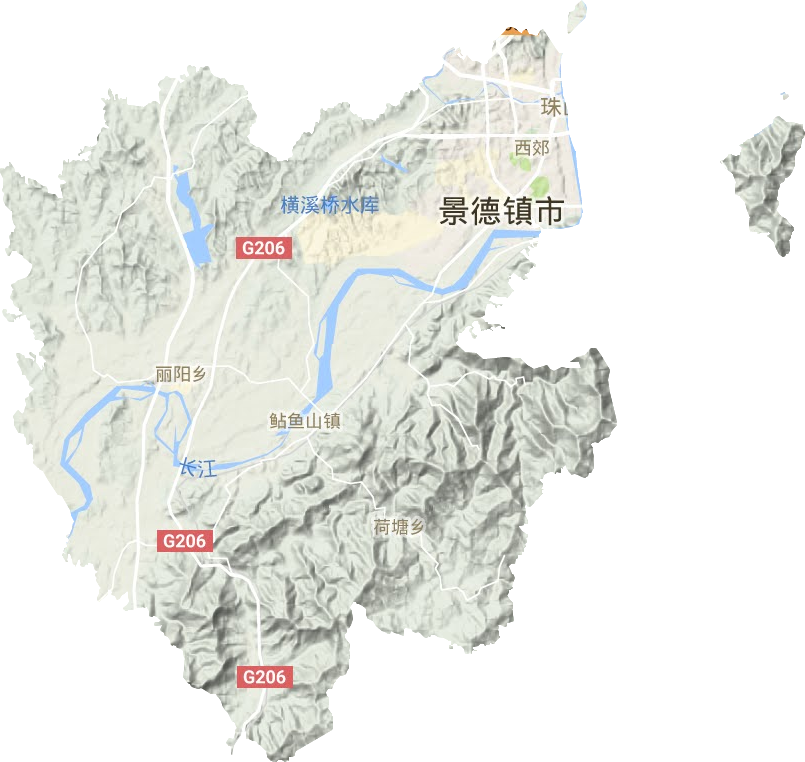昌江區(qū)地形圖