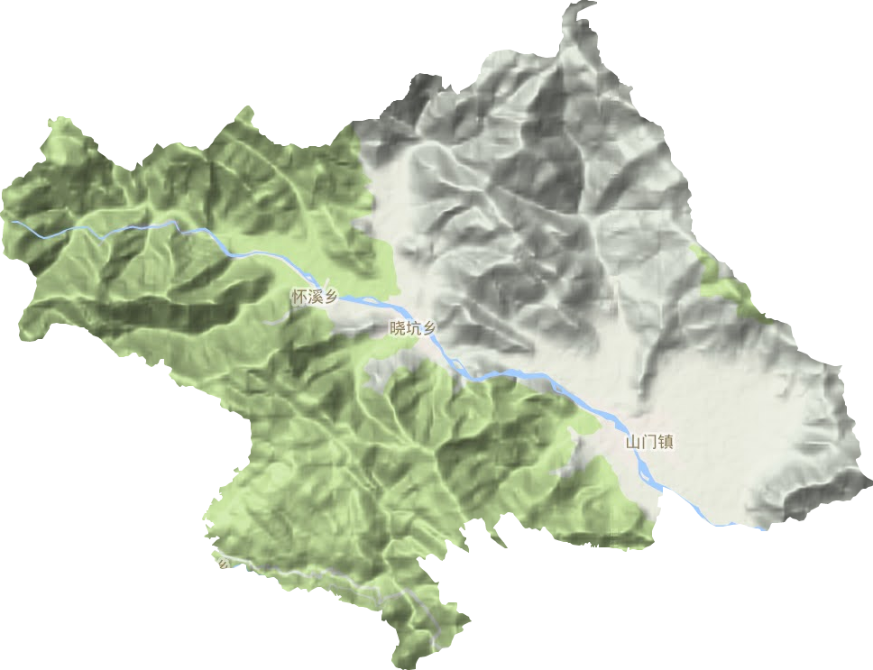 山門鎮地形圖