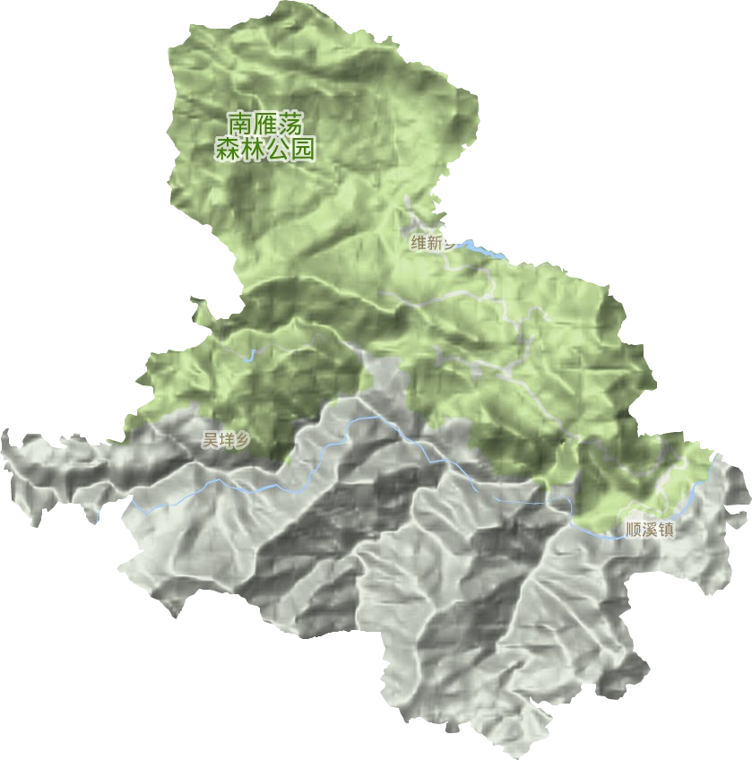 順溪鎮地形圖