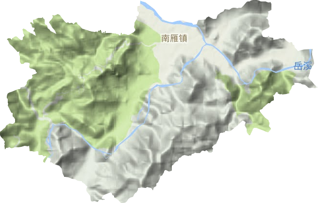 南雁鎮(zhèn)地形圖