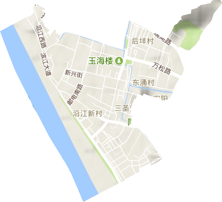 玉海街道地形圖