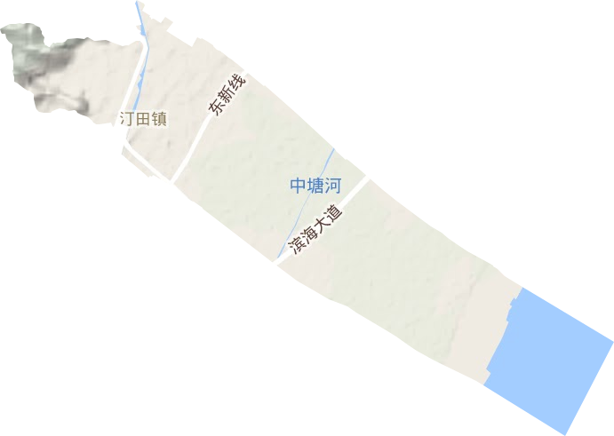 汀田街道地形圖