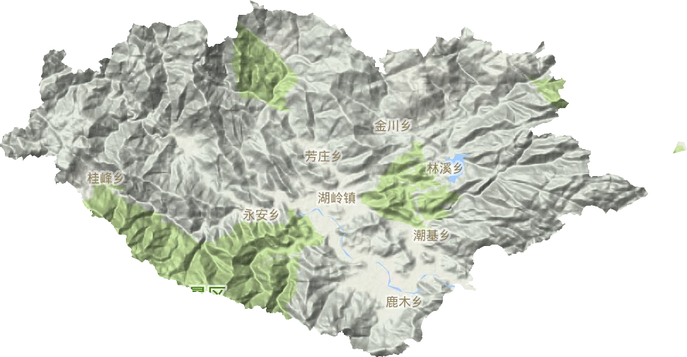 湖嶺鎮地形圖