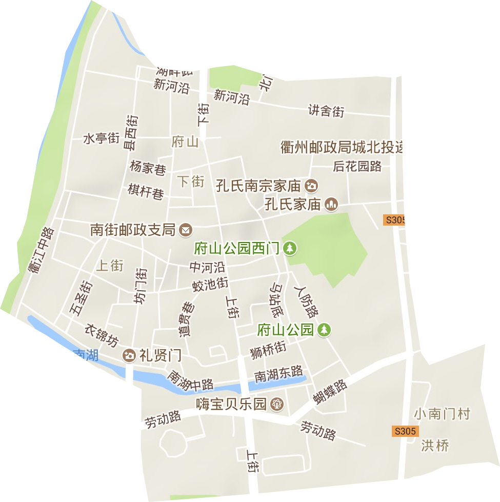 府山街道地形圖