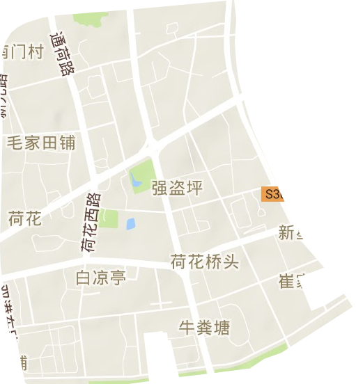 荷花街道地形圖