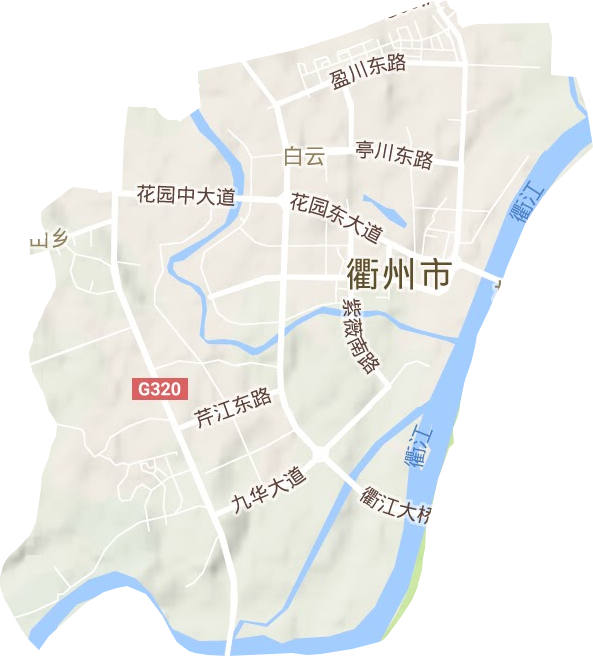 白云街道地形圖