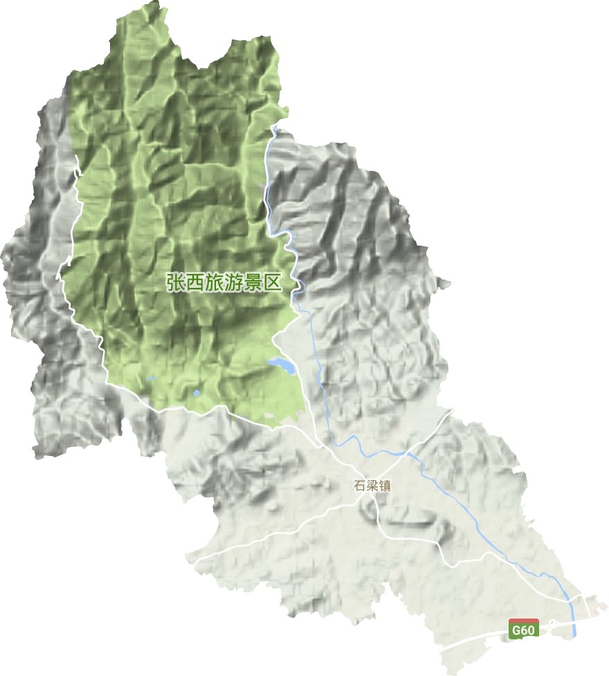 石梁鎮地形圖