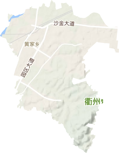 黃家鄉(xiāng)地形圖