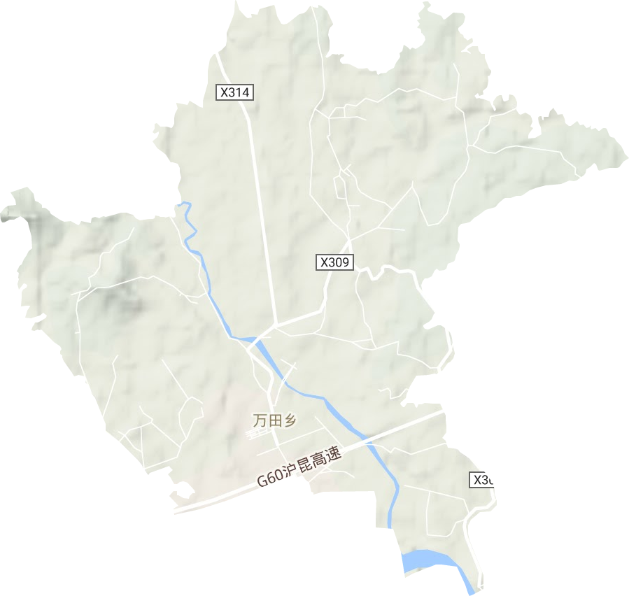 萬田鄉(xiāng)地形圖