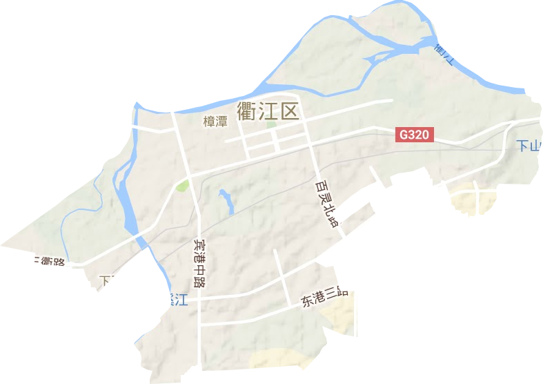 樟潭街道地形圖