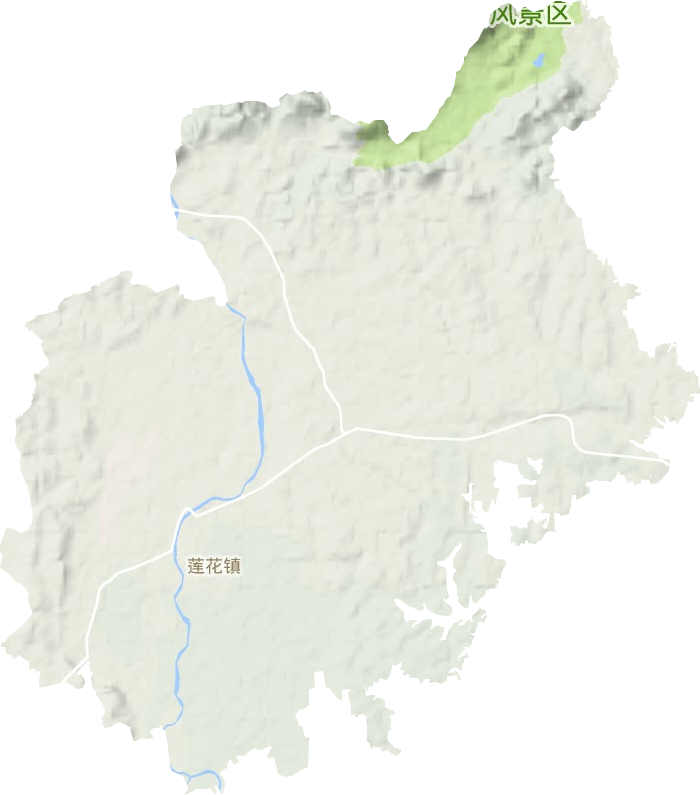 蓮花鎮(zhèn)地形圖