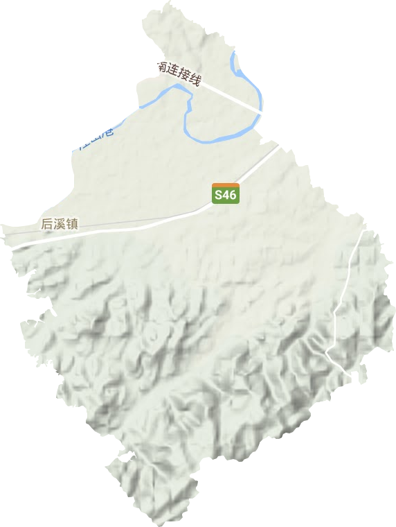 后溪鎮地形圖
