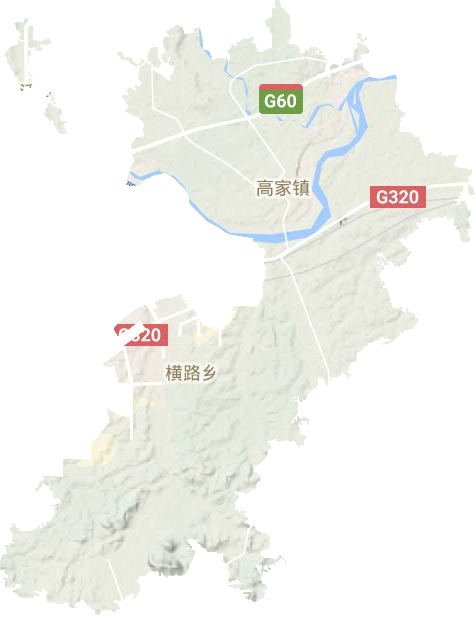 高家鎮(zhèn)地形圖