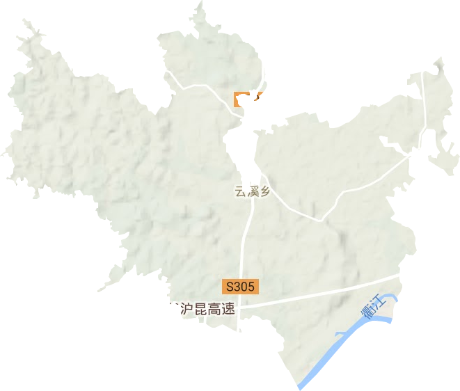 云溪鄉(xiāng)地形圖