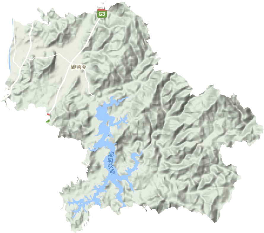 碗窯鄉地形圖