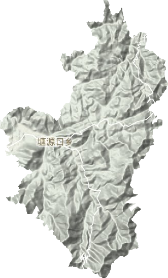 塘源口鄉地形圖