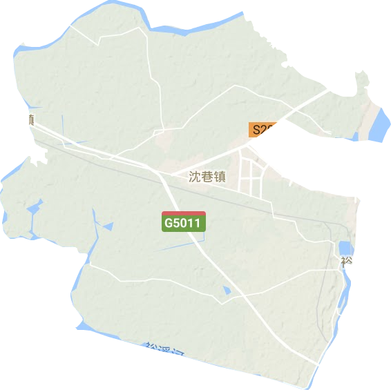沈巷鎮(zhèn)地形圖