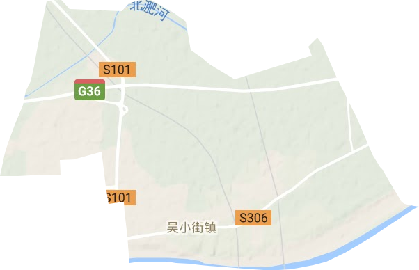 吳小街鎮地形圖