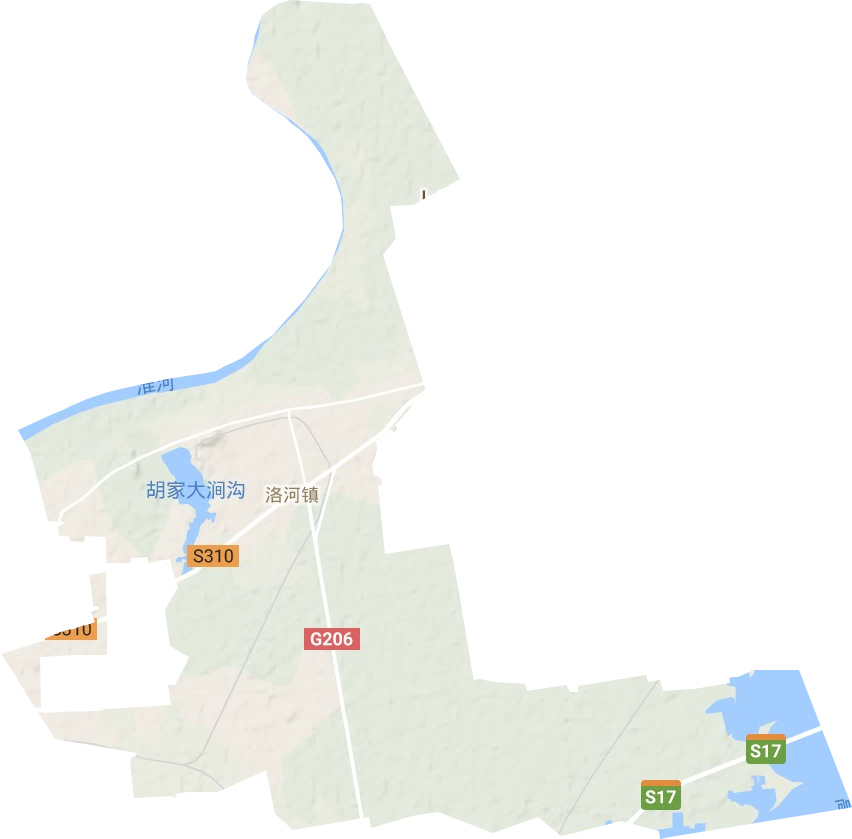 洛河鎮(zhèn)地形圖