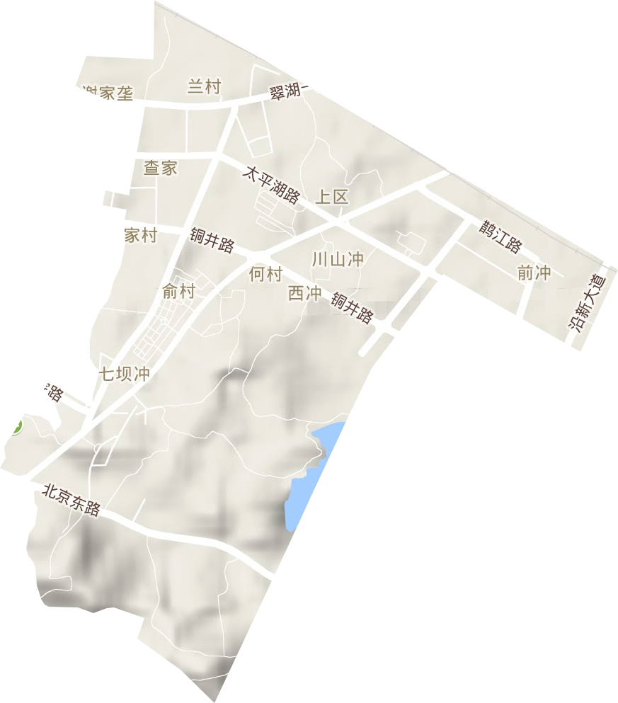 東郊辦事處地形圖