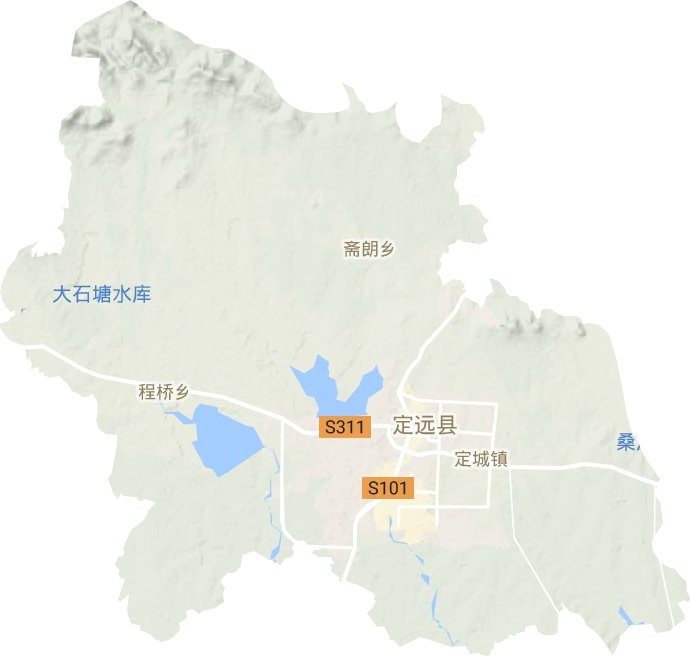 定城鎮地形圖