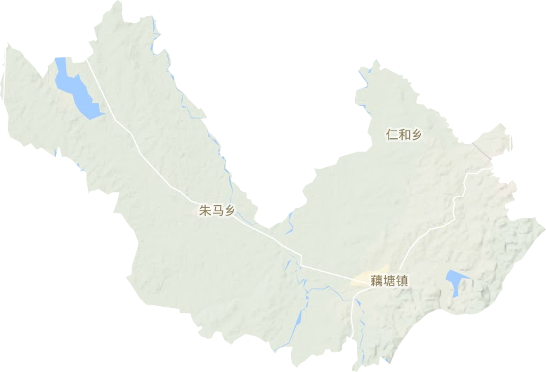 藕塘鎮地形圖