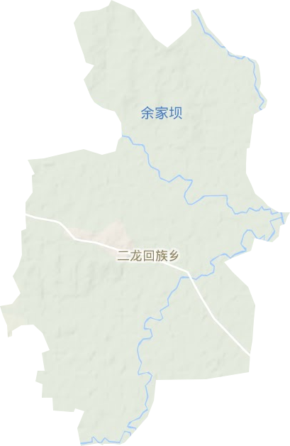 二龍回族鄉地形圖