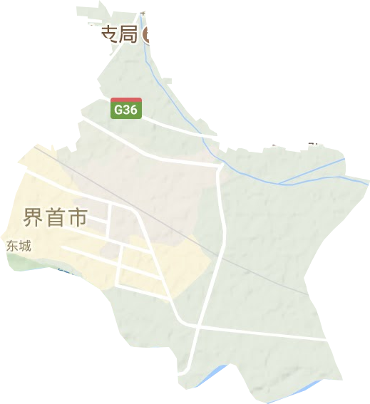 東城辦事處地形圖