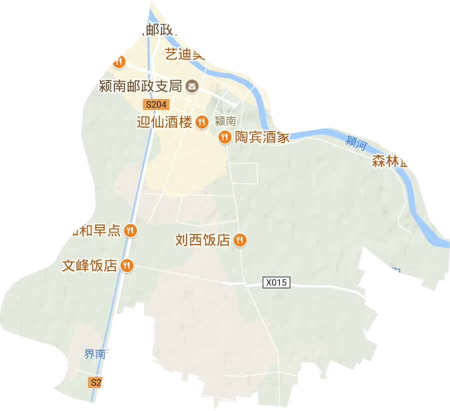 潁南辦事處地形圖