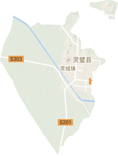 靈城鎮(zhèn)地形圖