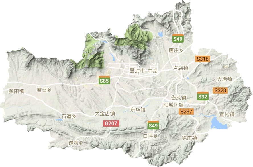 登封市地形圖