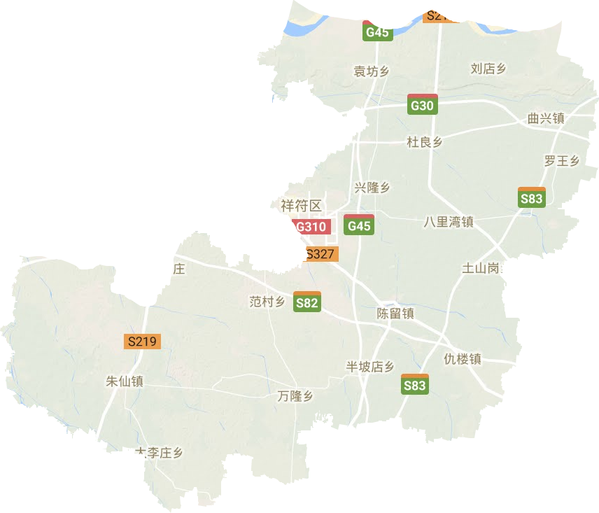 祥符區地形圖