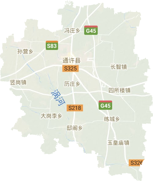 通許縣地形圖