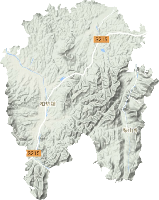 柏墊鎮地形圖