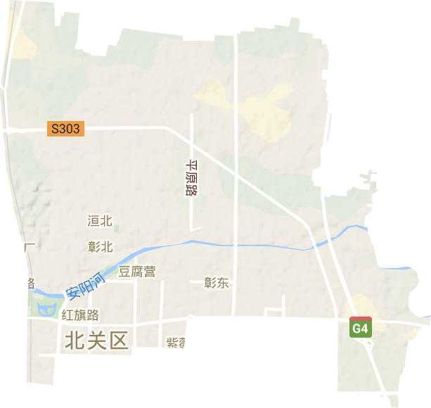 北關(guān)區(qū)地形圖