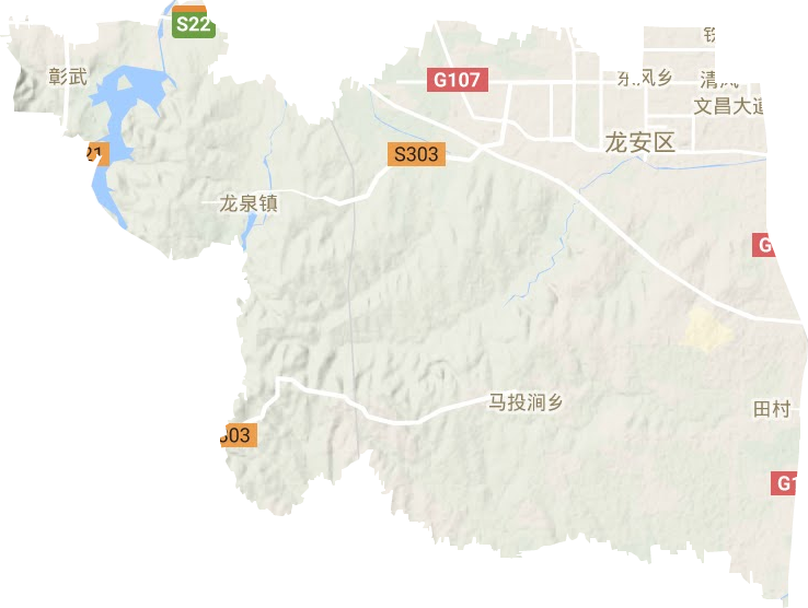 龍安區(qū)地形圖