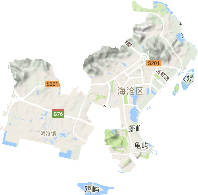 海滄街道地形圖