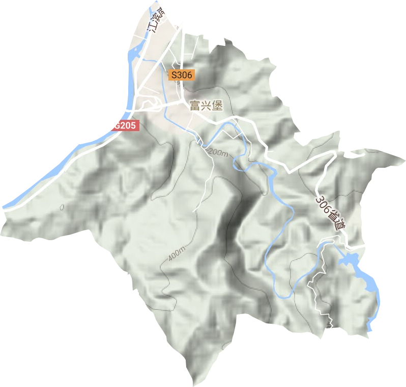 富興堡街道地形圖