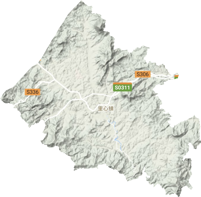 里心鎮(zhèn)地形圖