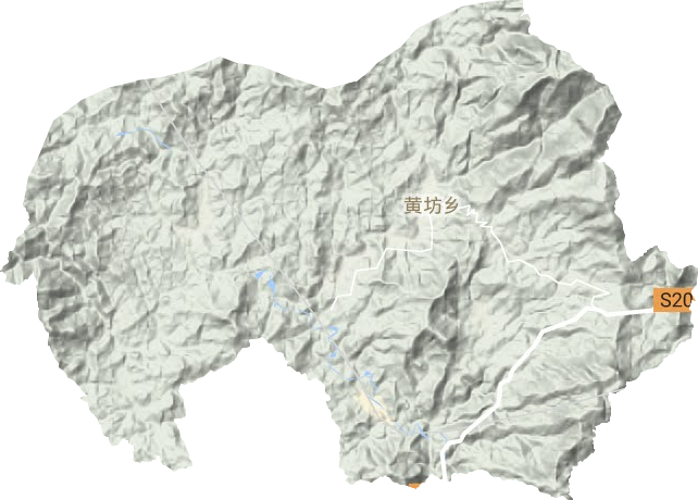 黃坊鄉(xiāng)地形圖