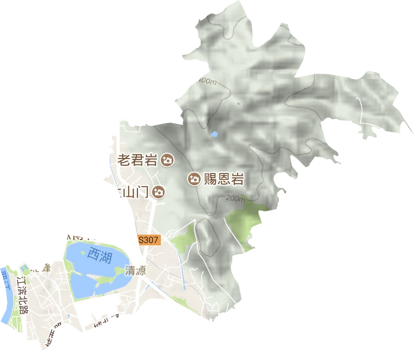 清源街道地形圖
