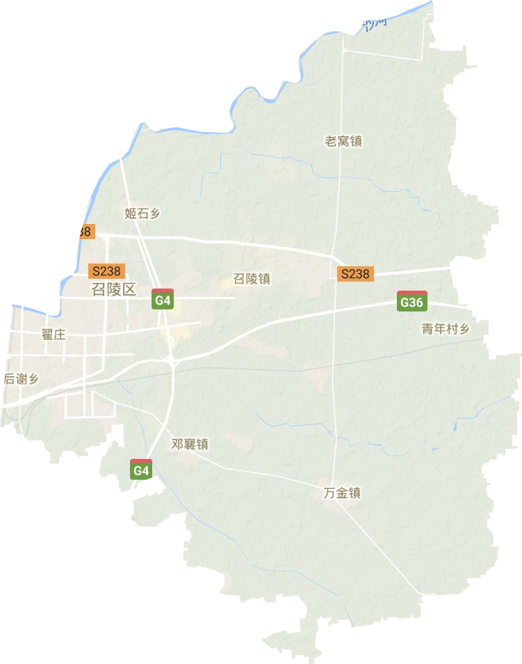 召陵區地形圖