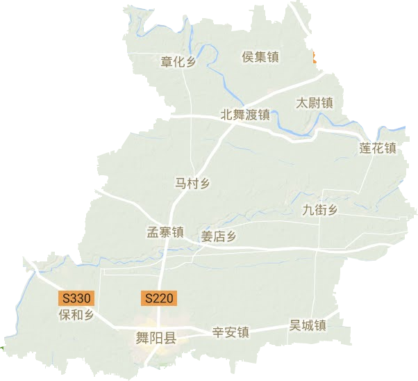 舞陽縣地形圖